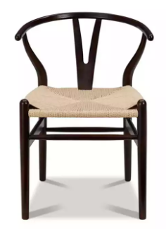 Wooden Dining Chair Natural Weave